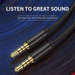 Wholesale Gold-Plated Plugs 3.5mm to 3.5mm Audio Auxiliary Music Cable 5FT for Universall 3.5mm Music Devices (Black)