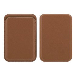 MagSafe Magnetic Slim Wallet with Phone Stand and 2-3 Card Slots (Brown)