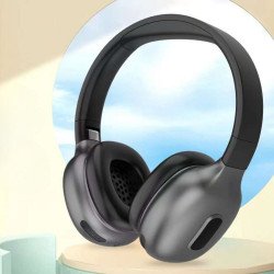 Sleek Stereo Bluetooth Headphones with Comfort Cushion Over-Ear Design & High-Quality Sound AirMax2 for Universal Cell Phone And Bluetooth Device (Black)