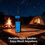 Wholesale Classic Telephone Design FM Radio Portable Bluetooth Speaker B216 for Universal Cell Phone And Bluetooth Device (Blue)