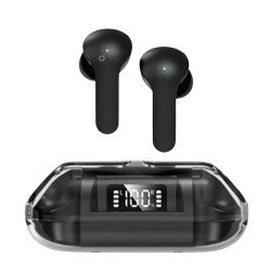 Crystal Clear Transparent In-Ear TWS Headphones Ultimate Sound and Advanced Real-Time Battery Display BW04 for Universal Cell Phone And Bluetooth Device (Black) Crystal Clear Transparent In-Ear TWS Headphones Ultimate Sound and Advanced Real-Time Battery Display BW04 for Universal Cell Phone And Bluetooth Device (Black)