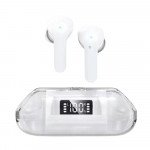 Wholesale Crystal Clear Transparent In-Ear TWS Headphones Ultimate Sound and Advanced Real-Time Battery Display BW04 for Universal Cell Phone And Bluetooth Device (White)