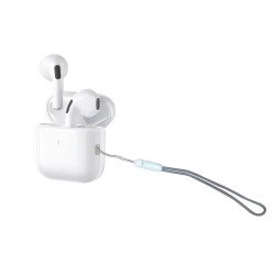 Bluetooth 5.4 True Wireless Earbuds with Lightning Charging Port and Strap (White)