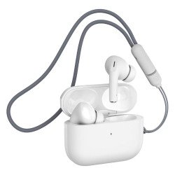 Bluetooth 5.4 True Wireless Earbuds with Deep Bass and Type-C Charging Port (White)