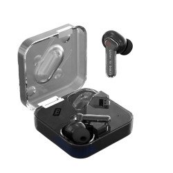 Clamshell Case Design SeeThrough Transparent In-Ear TWS Headphones Sleek Design and Superior Sound BW02 for Universal Cell Phone And Bluetooth Device (Black) Clamshell Case Design SeeThrough Transparent In-Ear TWS Headphones Sleek Design and Superior Sound BW02 for Universal Cell Phone And Bluetooth Device (Black)