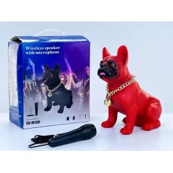 French Bulldog Bluetooth Speaker - Powerful Sound, Unique Dog Design M15 for Universal Cell Phone And Bluetooth Device (Red)