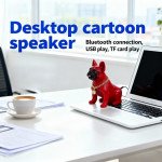 Wholesale French Bulldog Bluetooth Speaker - Powerful Sound, Unique Dog Design M15 for Universal Cell Phone And Bluetooth Device (Red)