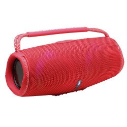 Portable Drum Style Bluetooth Speaker with Handle - Wireless Outdoor Sound System with Multi-Function Features CHARGE7S for Universal Cell Phone And Bluetooth Device (Red)