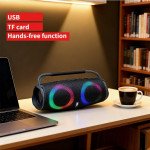 Wholesale Portable Drum Style Bluetooth Speaker with Handle - Wireless Outdoor Sound System with Multi-Function Features CHARGE7S for Universal Cell Phone And Bluetooth Device (Blue)