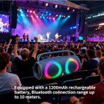 Wholesale Portable Drum Style Bluetooth Speaker with Handle - Wireless Outdoor Sound System with Multi-Function Features CHARGE7S for Universal Cell Phone And Bluetooth Device (Blue)