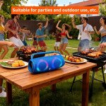 Wholesale Portable Drum Style Bluetooth Speaker with Handle - Wireless Outdoor Sound System with Multi-Function Features CHARGE7S for Universal Cell Phone And Bluetooth Device (Blue)