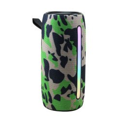 Portable Bluetooth Speaker with RGB LED Light - Hi-Fi Sound Quality Wireless Audio Device ChargeP2Pro for Universal Cell Phone And Bluetooth Device (Camo)