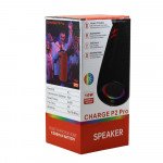 Wholesale Portable Bluetooth Speaker with RGB LED Light - Hi-Fi Sound Quality Wireless Audio Device ChargeP2Pro for Universal Cell Phone And Bluetooth Device (Black)