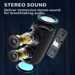 Wholesale Portable Bluetooth Speaker with RGB LED Light - Hi-Fi Sound Quality Wireless Audio Device ChargeP2Pro for Universal Cell Phone And Bluetooth Device (Black)