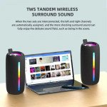 Wholesale Portable Bluetooth Speaker with RGB LED Light - Hi-Fi Sound Quality Wireless Audio Device ChargeP2Pro for Universal Cell Phone And Bluetooth Device (Black)
