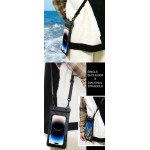Wholesale Waterproof Floating Phone Pouch Case SIze L with Lanyard – Clear Window, Snap Lock, Ideal for Water Photography (Black)