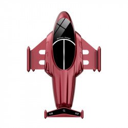 Aircraft Auto Unlock Phone Holder Air Vent Mount with Wireless Magnetic Tips (Red)