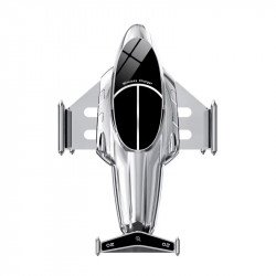 Aircraft Auto Unlock Phone Holder Air Vent Mount with Wireless Magnetic Tips (Silver)
