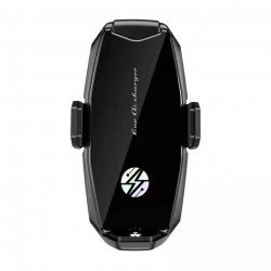 Smart Sensor 15W Magnetic Air Vent Mount Phone Holder with Wireless Magnetic Tips (Black)