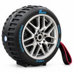 Wholesale Car Wheel Design Solar-Powered and Portable Bluetooth Wireless Speaker FP509 for Universal Cell Phone And Bluetooth Device (Gray)