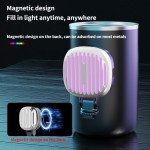 Wholesale Clip-On Portable Selfie Light with 3 Lighting Modes & RGB Colors – USB Rechargeable, Adjustable Brightness (Black)