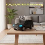Wholesale Solar-Powered Off-Road Car Bluetooth Speaker with FM Radio & Super Bass – Rugged Design GU168 (Gray)