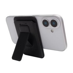 MagSafe Magnetic Slim Wallet Card Holder with Phone Stand (Black)