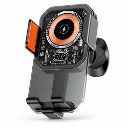 66W Magnetic Fast Charging Phone Holder Smart Sensor Unlock Air Vent & Windshield Mount (Black)