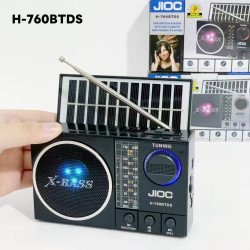 MP3 Player Portable Solar Bluetooth Speaker with AM/FM/SW Radio (Black)