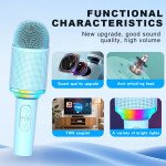 Wholesale Portable Bluetooth Karaoke Microphone with RGB Lights & Noise Reduction for Wireless Singing (Black)