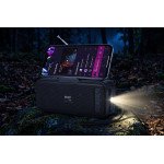 Wholesale Solar Charge Energy Outdoor Flash Light Portable Bluetooth Speaker HFU43 for Phone, Device, Music, USB (Black)