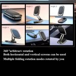 Wholesale Magnetic Car Phone Stand with 360° Rotation and Adjustable Height for Dashboard (Black)