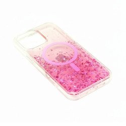 Stylish 2-Tone Transparent Design Magnetic MagSafe Compatible Ring Phone Case with Sparkle Glitter Dust for Apple iPhone 16 Pro Max (HotPink) Stylish 2-Tone Transparent Design Magnetic MagSafe Compatible Ring Phone Case with Sparkle Glitter Dust for Apple iPhone 16 Pro Max (HotPink)