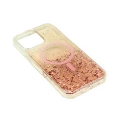 Stylish 2-Tone Transparent Design Magnetic MagSafe Compatible Ring Phone Case with Sparkle Glitter Dust for Apple iPhone 16 Pro Max (RoseGold) Stylish 2-Tone Transparent Design Magnetic MagSafe Compatible Ring Phone Case with Sparkle Glitter Dust for Apple iPhone 16 Pro Max (RoseGold)