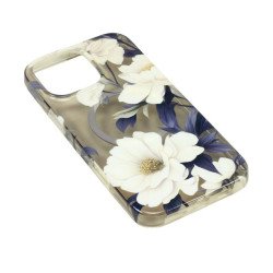 Slim Vibrant Flower Design Phone Case with Built-in Magnetic Charging and Edge-to-Edge Color Pattern for Apple iPhone 16 Pro Max (Smoke) Slim Vibrant Flower Design Phone Case with Built-in Magnetic Charging and Edge-to-Edge Color Pattern for Apple iPhone 16 Pro Max (Smoke)