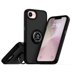 Tuff Slim Armor Hybrid Ring Stand Case for Apple iPhone 16e (Black)