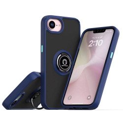Tuff Slim Armor Hybrid Ring Stand Case for Apple iPhone 16e (Navy Blue)
