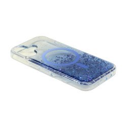 Stylish 2-Tone Transparent Design Magnetic MagSafe Compatible Ring Phone Case with Sparkle Glitter Dust for Apple iPhone 17 (Blue) Stylish 2-Tone Transparent Design Magnetic MagSafe Compatible Ring Phone Case with Sparkle Glitter Dust for Apple iPhone 17 (Blue)