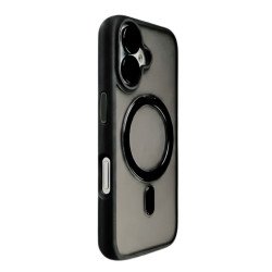 Matte Finish MagSafe Compatible 360 Rotating Kickstand Phone Case for Apple iPhone 17 (Black)