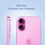 Wholesale Ultra-Clear Camera Lens Protector Scratch Resistance HD Tempered Glass Shield for iPhone 17 / 16 / 16 Plus (Clear)