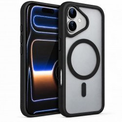 Matte Translucent Magnetic MagSafe Case for Apple iPhone 17 (Black)