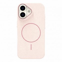 Premium Fabric Strong Protection MagSafe Phone Case with Slip-Resistant Comfort Grip for Apple iPhone 17 (Rose Pink)
