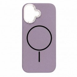 Premium Fabric Strong Protection MagSafe Phone Case with Slip-Resistant Comfort Grip for Apple iPhone 17 (Dark Purple)