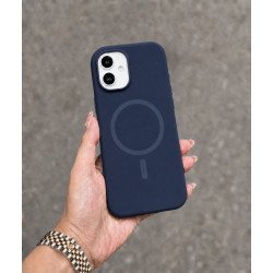 Magnetic MagSafe-Compatible Silicone Phone Case with Shockproof, Anti-Scratch Protection for Apple iPhone 17e / 16e (Blue)