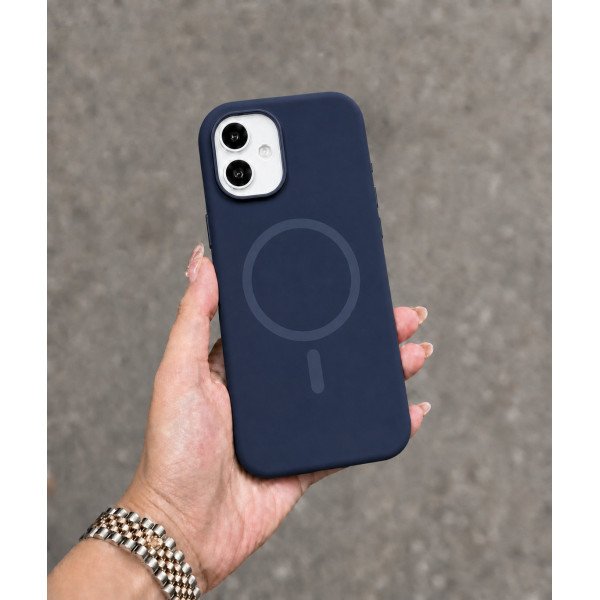 Wholesale Magnetic MagSafe-Compatible Silicone Phone Case with Shockproof, Anti-Scratch Protection for Apple iPhone 17e / 16e (Blue)