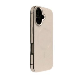 Slim Matte Metallic Finish Phone Case with Magnetic MagSafe Compatible Ring for Apple iPhone 17 (Rose Gold)