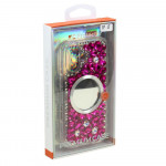 Wholesale Glitter Rhinestone Diamond Fashion Mirror Jewel Phone Case for Apple iPhone 17 (Hot Pink)