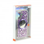 Wholesale Glitter Rhinestone Diamond Fashion Mirror Jewel Phone Case for Apple iPhone 17 (Purple)