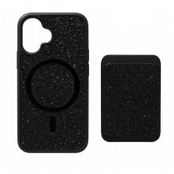Sparkling Diamond Rhinestone Magnetic Magsafe Phone Case with Magsafe Wallet  for Apple iPhone 17 (Black) Sparkling Diamond Rhinestone Magnetic Magsafe Phone Case with Magsafe Wallet  for Apple iPhone 17 (Black)