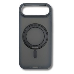 Matte Finish MagSafe Compatible 360 Rotating Kickstand Phone Case for Apple iPhone 17 Air (Black)